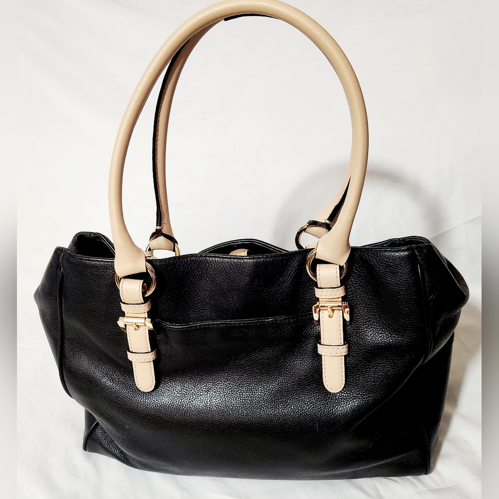 Michael Kors Jet Set Saffiano Shoulder Tote Bag Black - Picture 7 of 14